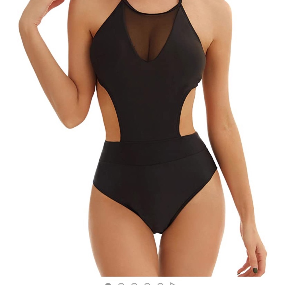 One piece cut out bathing suit